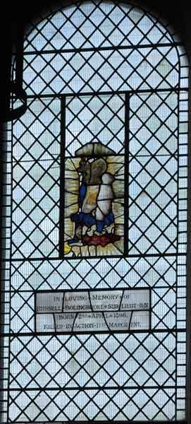 St Luke chapel south window of Norwich Cathedral
