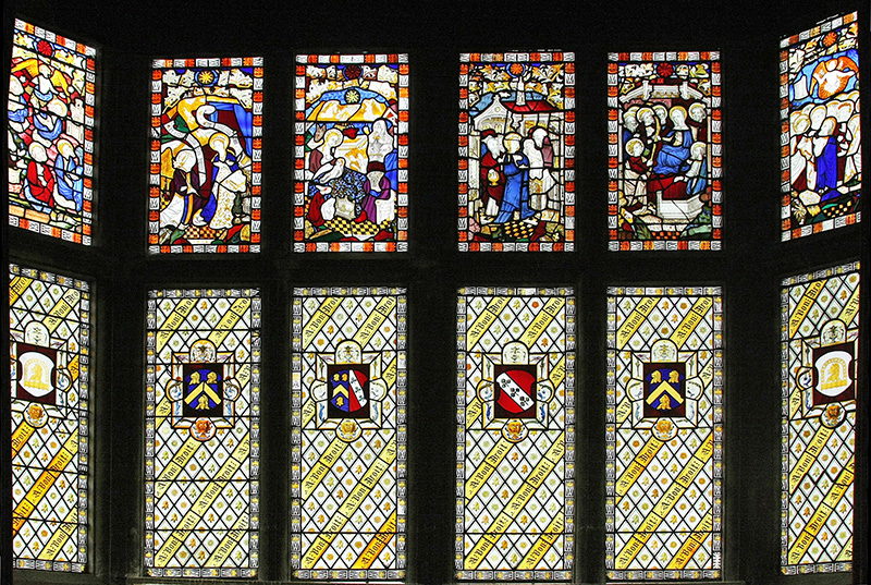 West window stained glass of Felbrigg Hall