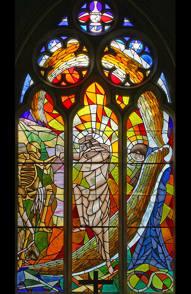 Frettenham St Swithin modern stained glass
