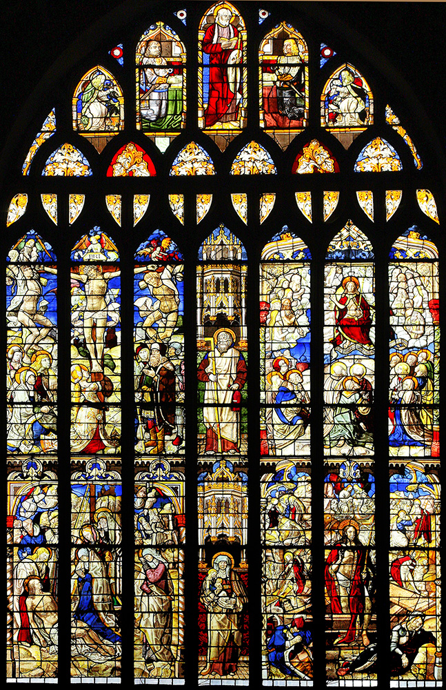 St Andrew Hingham East Window of medieval glass