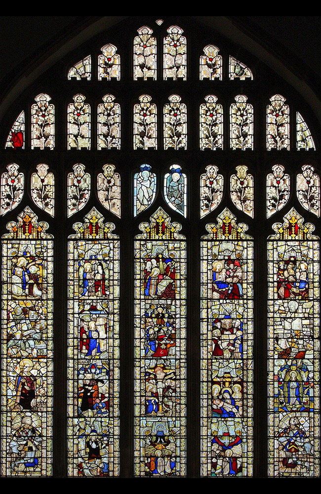 St Peter Mancroft East Window of medieval glass